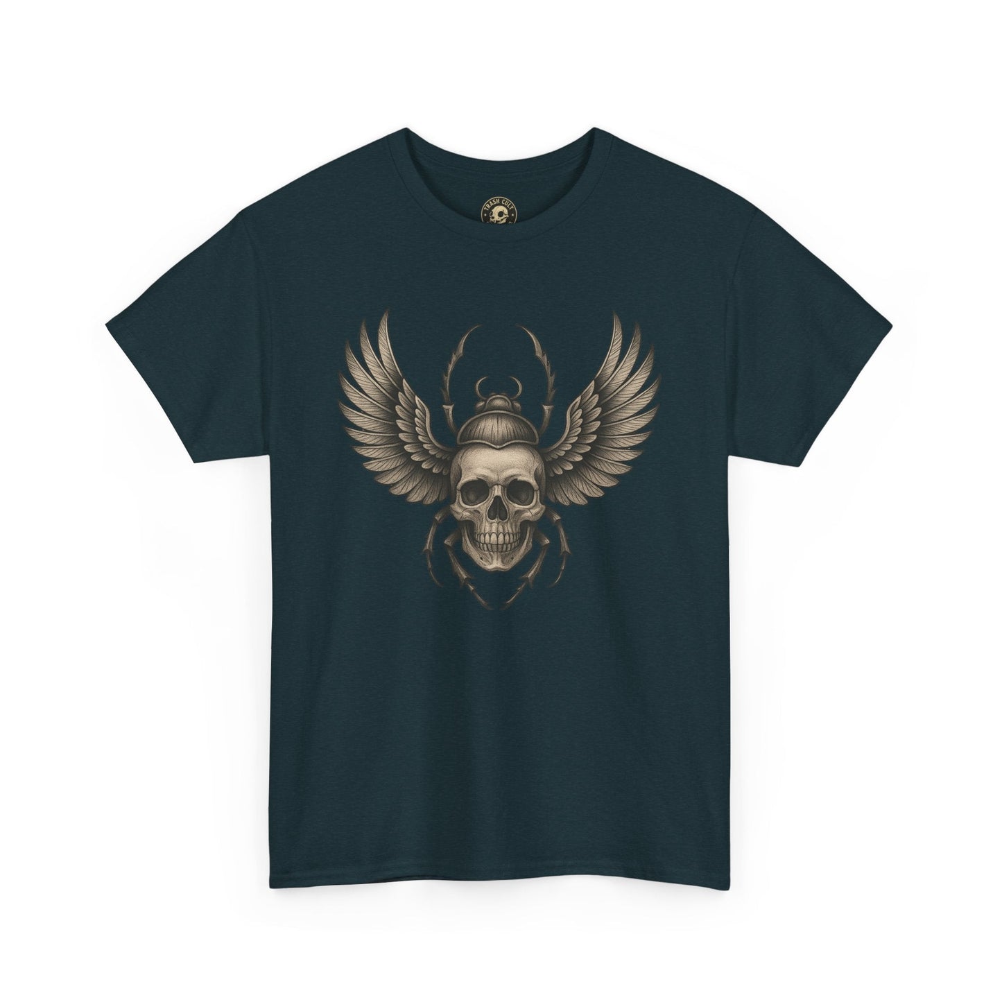 Winged Skull Scarab Shirt – Dark Gothic Beetle Graphic Tee – Gildan 5000 Unisex