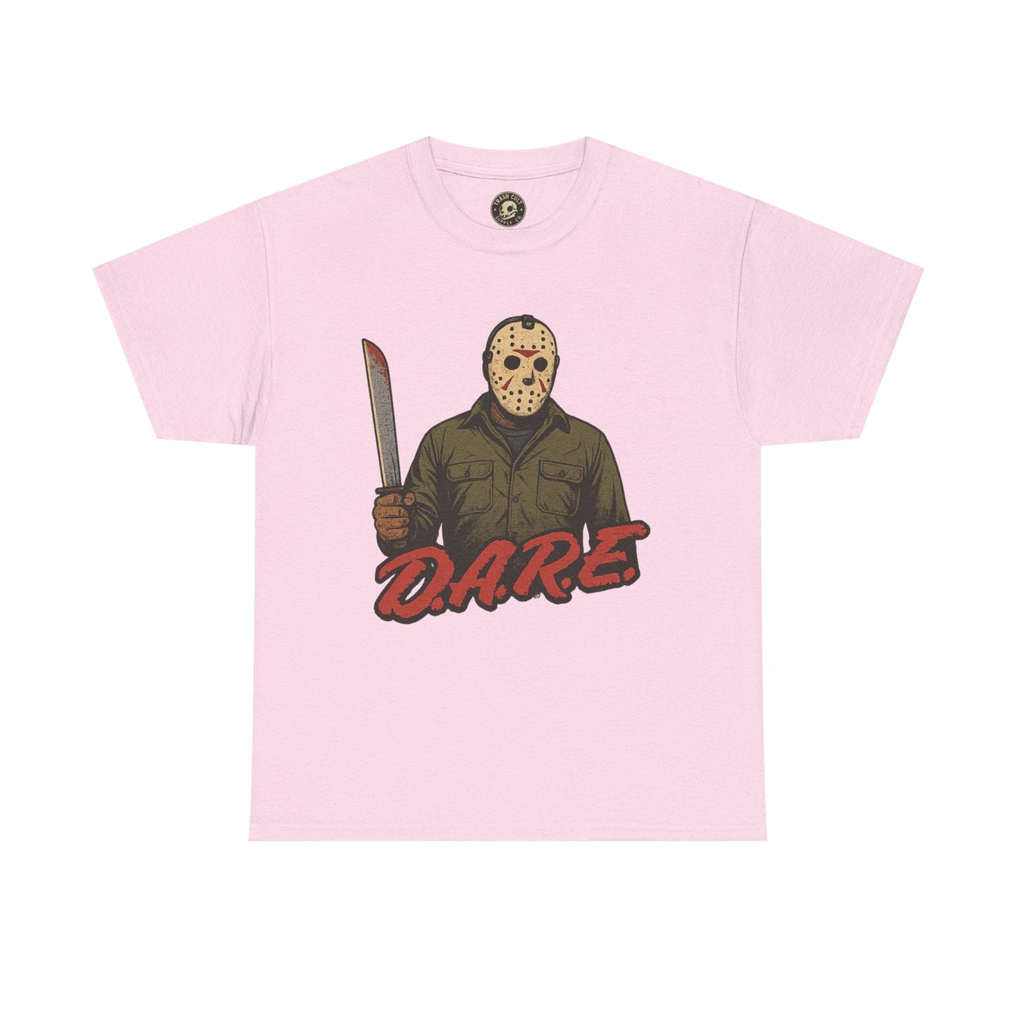 Jason Voorhees D.A.R.E. Parody Shirt – 1980s Horror Meme Tee | Gildan 5000 Slasher Graphic
