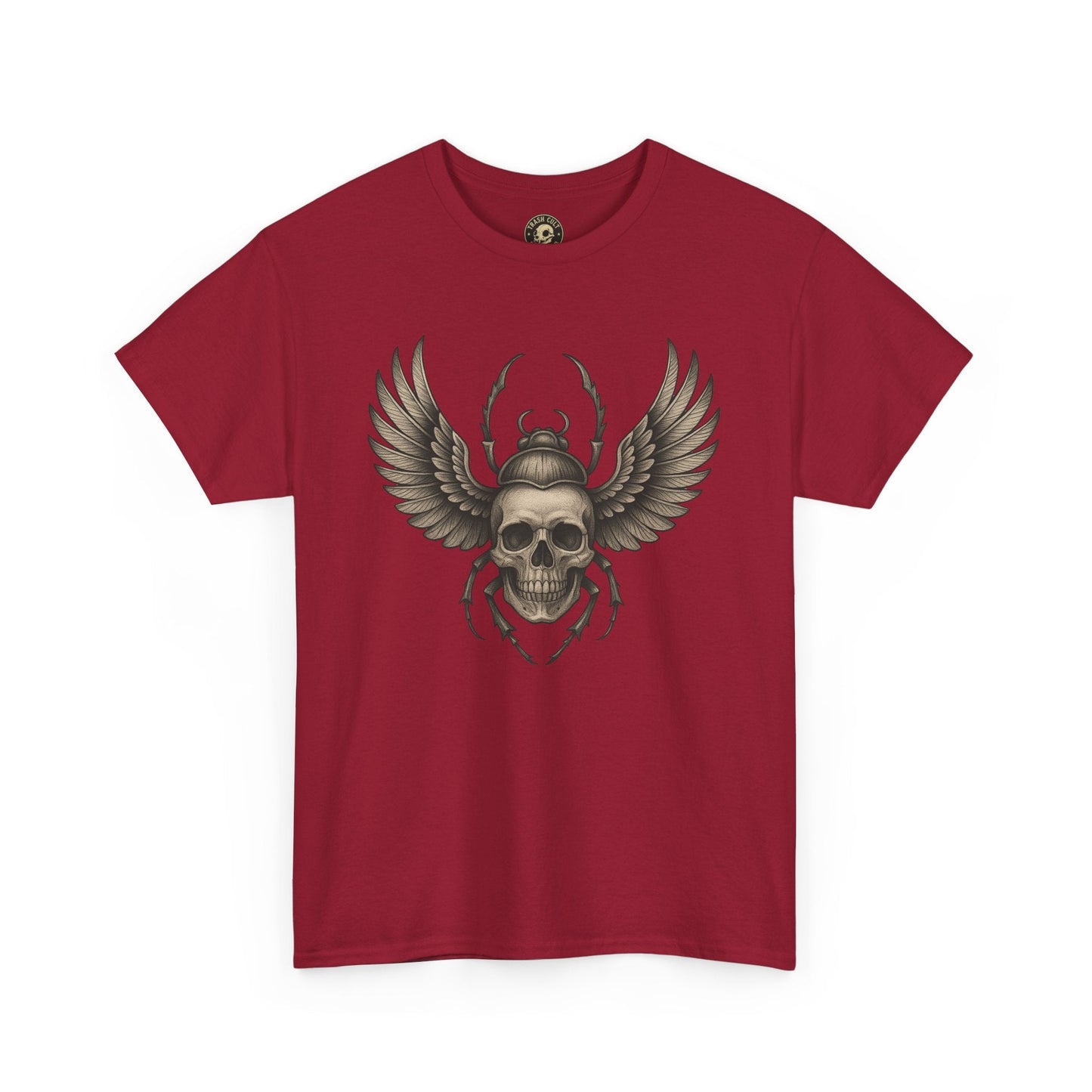 Winged Skull Scarab Shirt – Dark Gothic Beetle Graphic Tee – Gildan 5000 Unisex