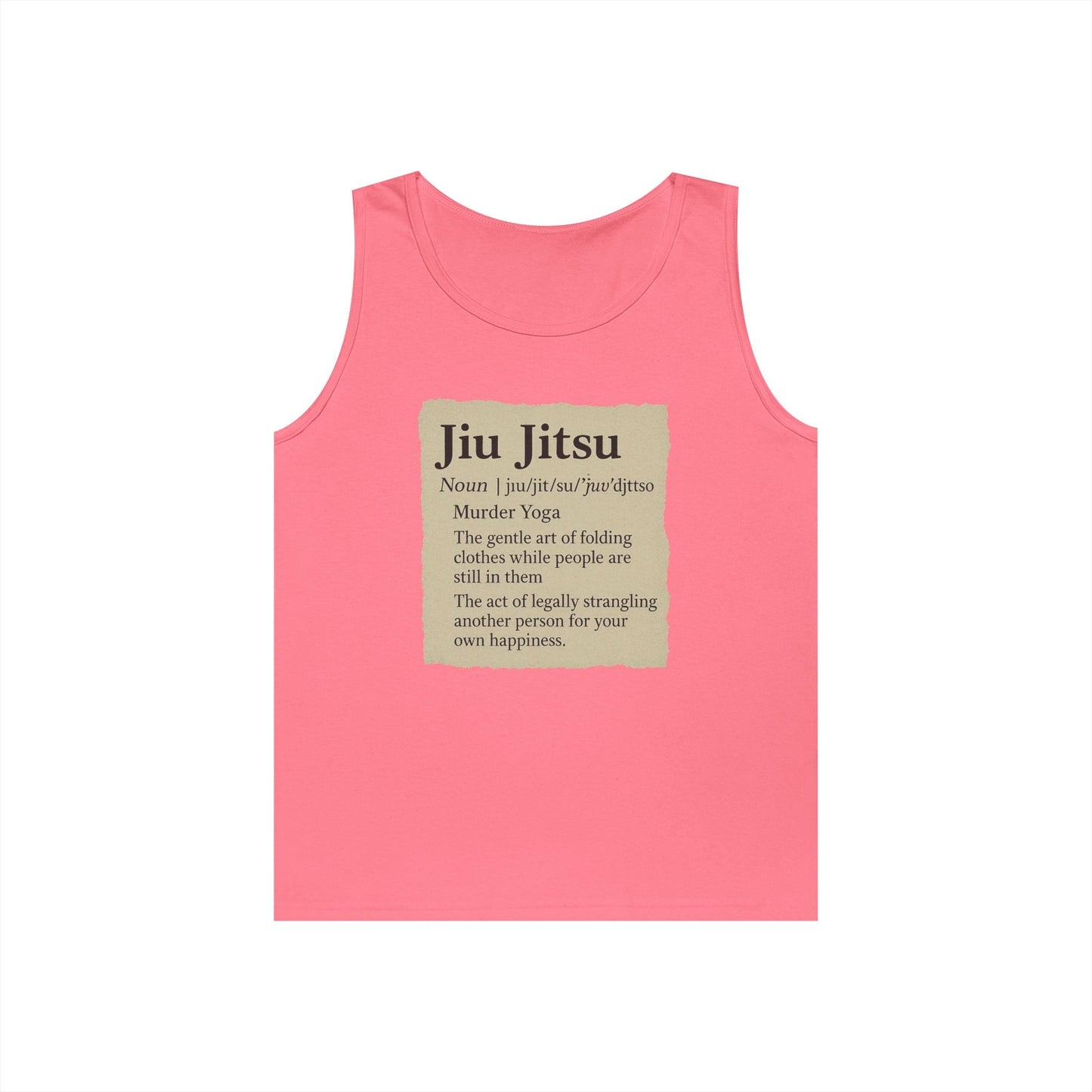 Jiu Jitsu Definition Tank Top | Unisex Heavy Cotton Tank | Martial Arts Apparel, Workout Gear, Fitness Gift, Summer Wear