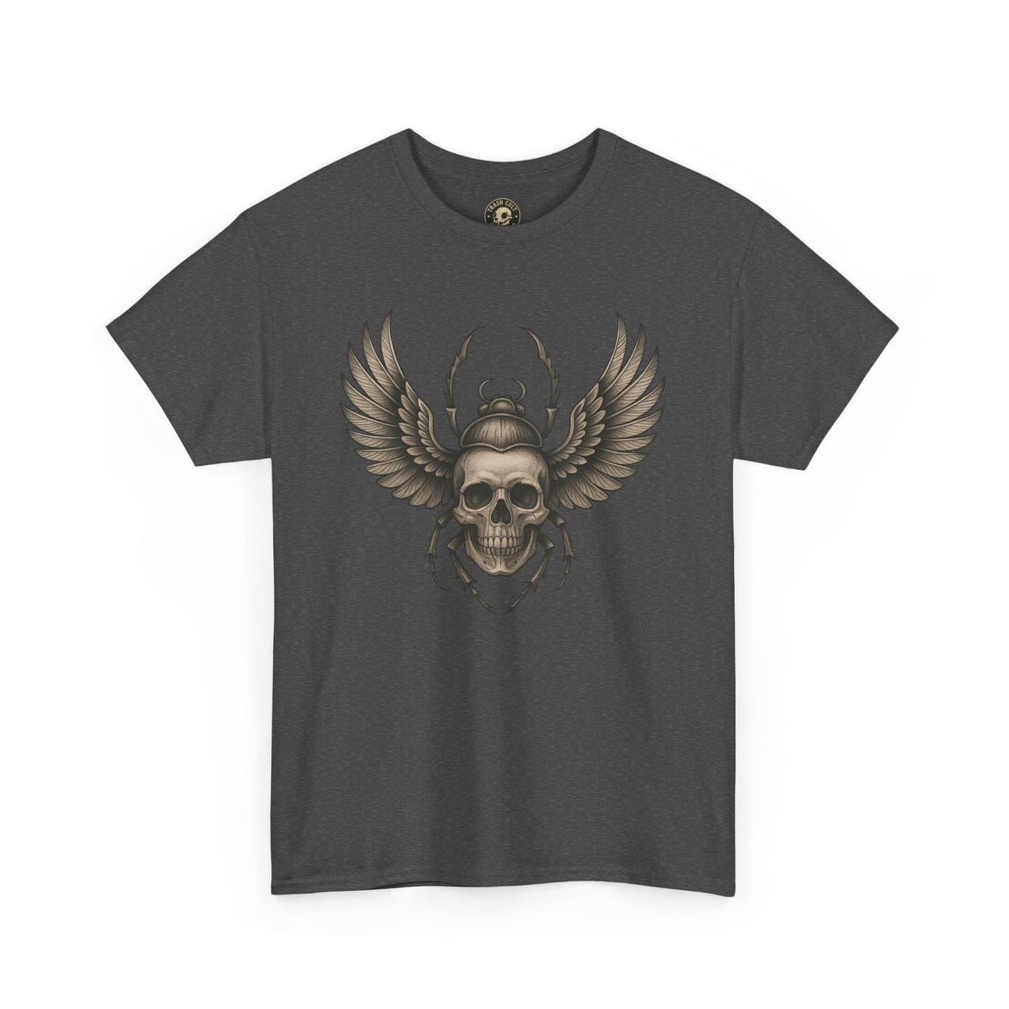Winged Skull Scarab Shirt – Dark Gothic Beetle Graphic Tee – Gildan 5000 Unisex