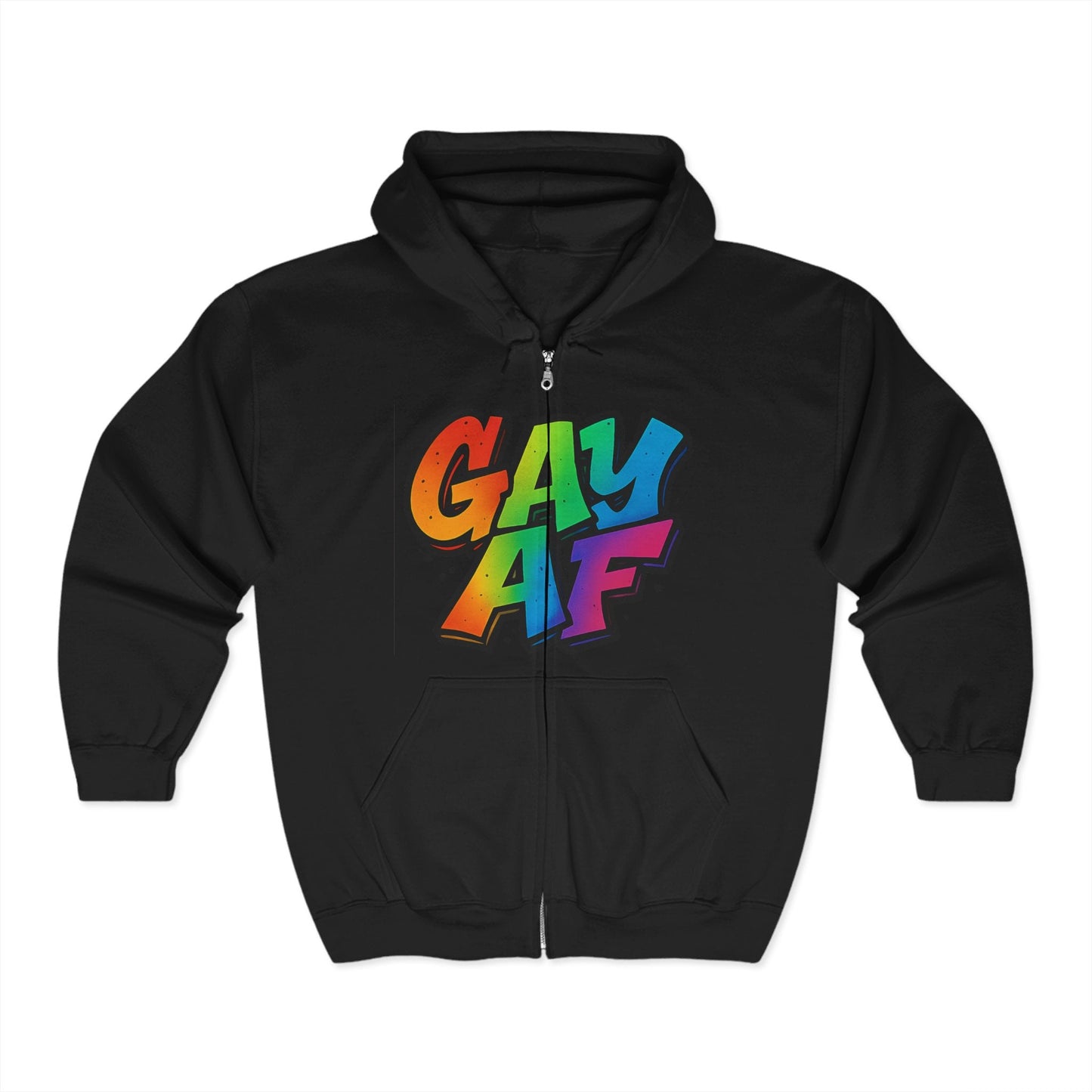 Gay Pride Full Zip Hoodie - Unisex Heavy Blend Sweatshirt, LGBTQ+ Fashion, Pride Month Apparel, Gift for LGBTQ Friends, Colorful Hoodie