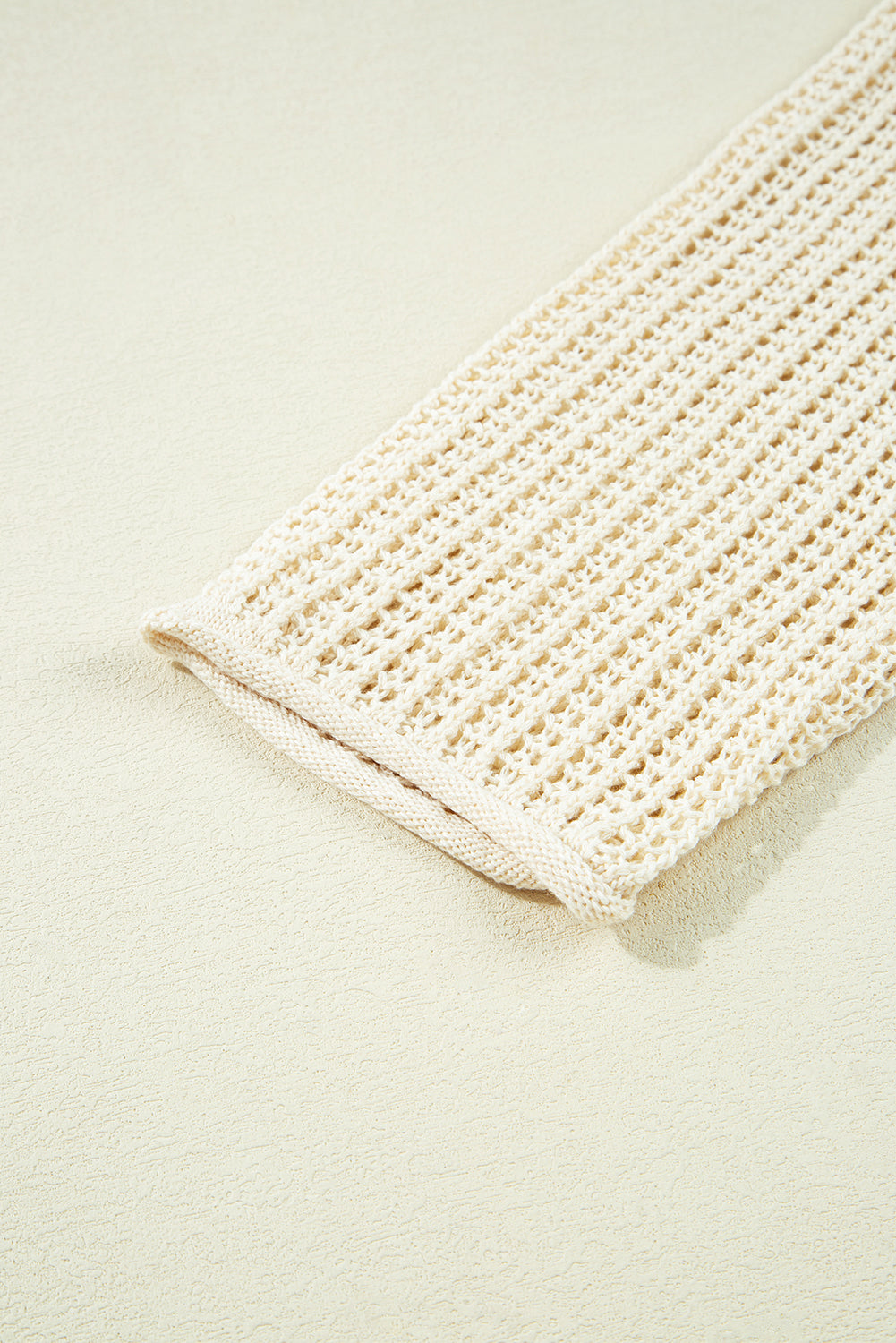 Parchment Hollow Out Knit Star Pattern Accent Plus Size Jumper