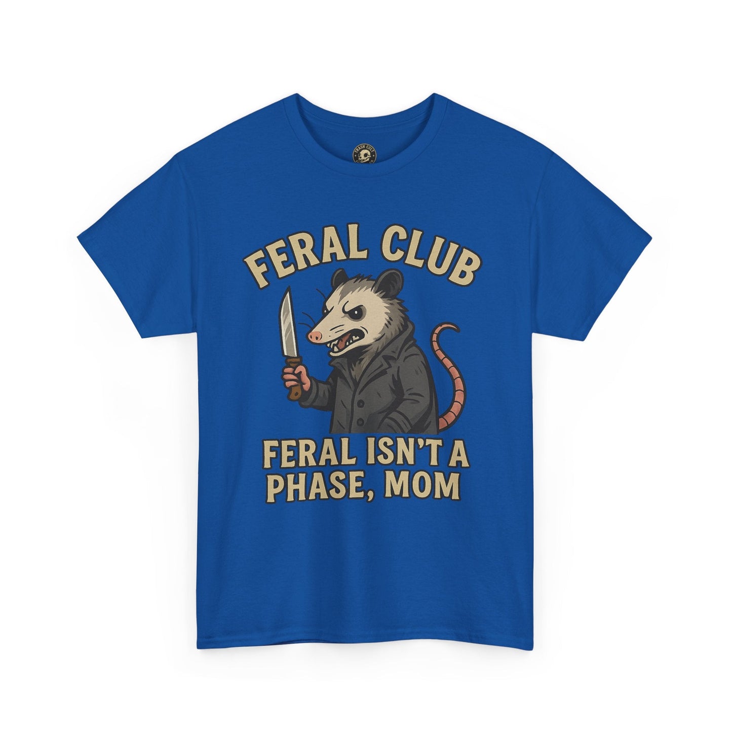 Feral Club Tee - Unisex Heavy Cotton Shirt, Funny Graphic T-Shirt, Gift for Mom, Casual Wear, Easygoing Lifestyle