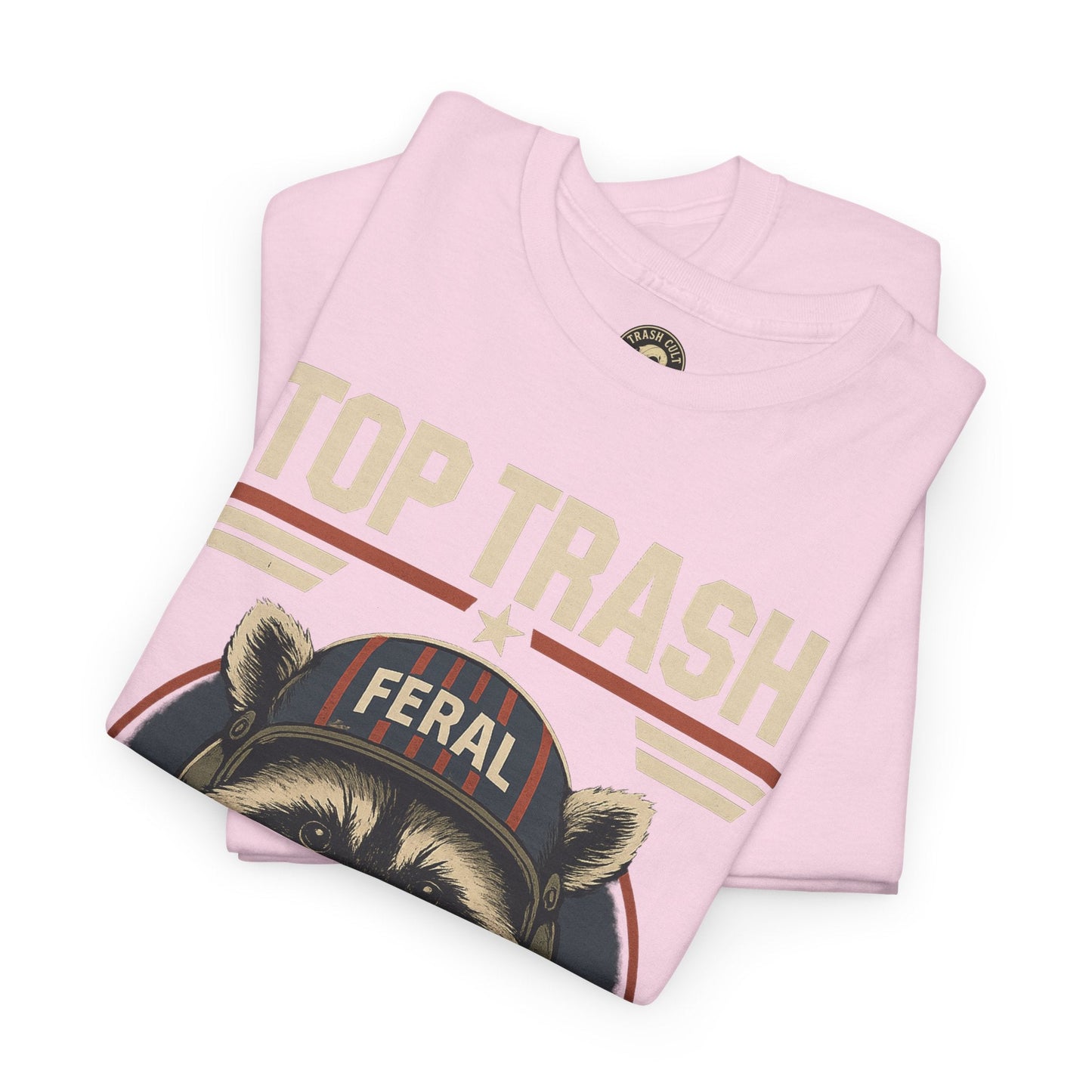 Feral Top Trash Raccoon Pilot Shirt – Trash Cult Supply Co. Parody Tee