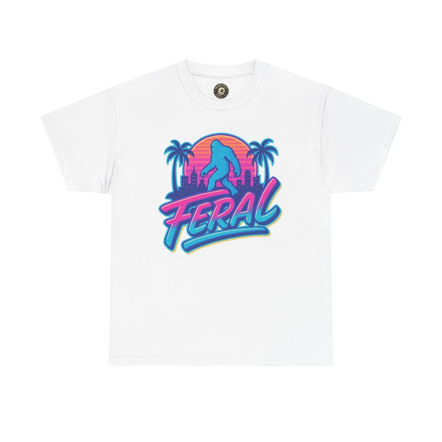 Retro Feral Bigfoot Tee – Tropical Chaos Meets Cryptid Cool