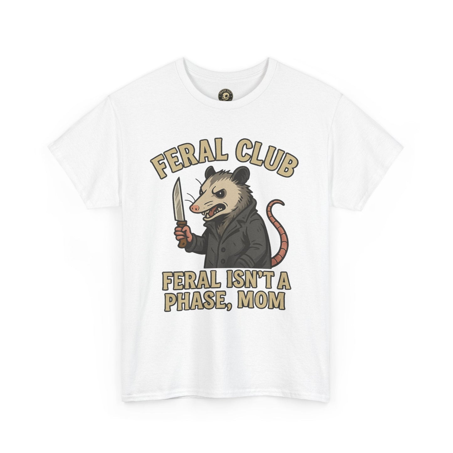 Feral Club Tee - Unisex Heavy Cotton Shirt, Funny Graphic T-Shirt, Gift for Mom, Casual Wear, Easygoing Lifestyle