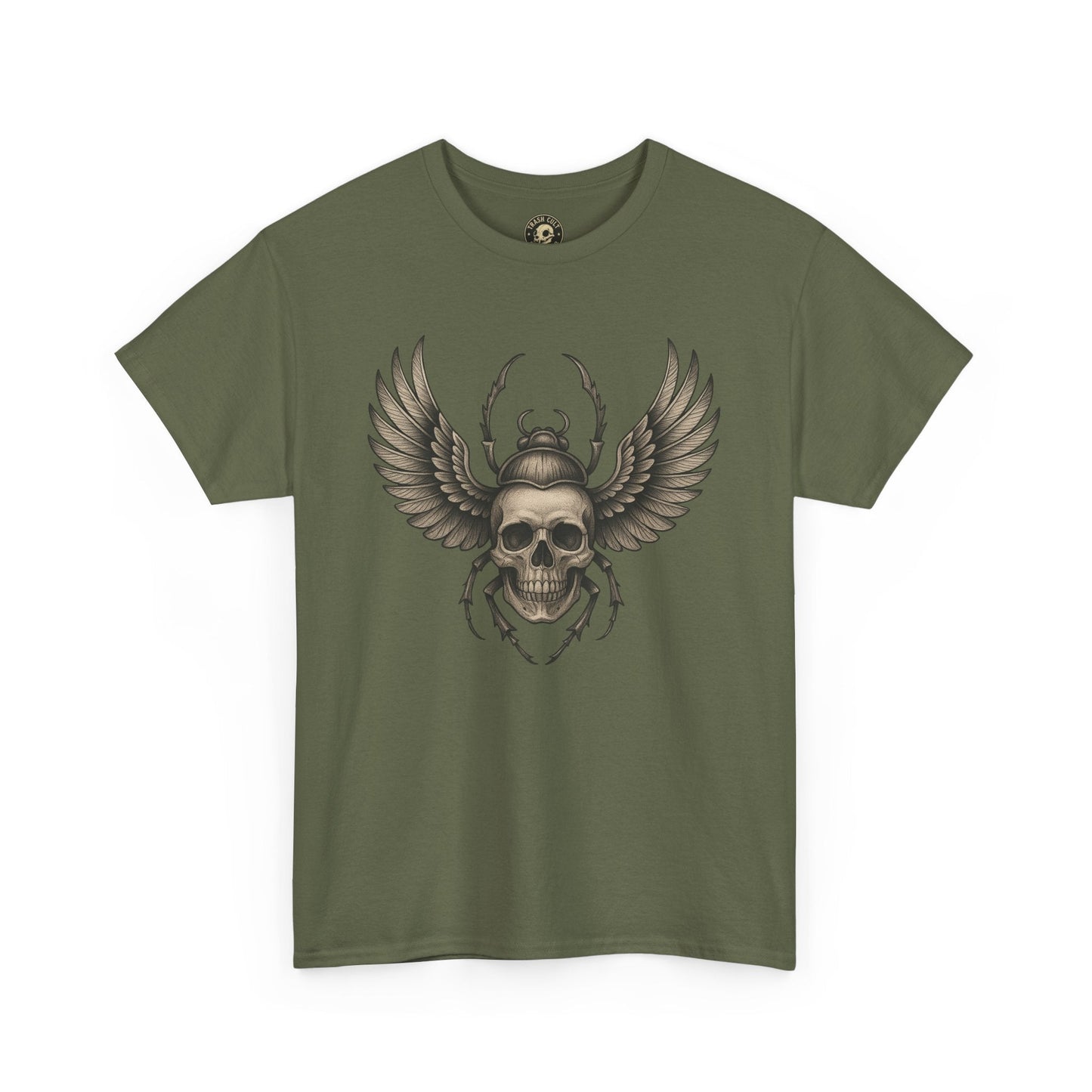 Winged Skull Scarab Shirt – Dark Gothic Beetle Graphic Tee – Gildan 5000 Unisex
