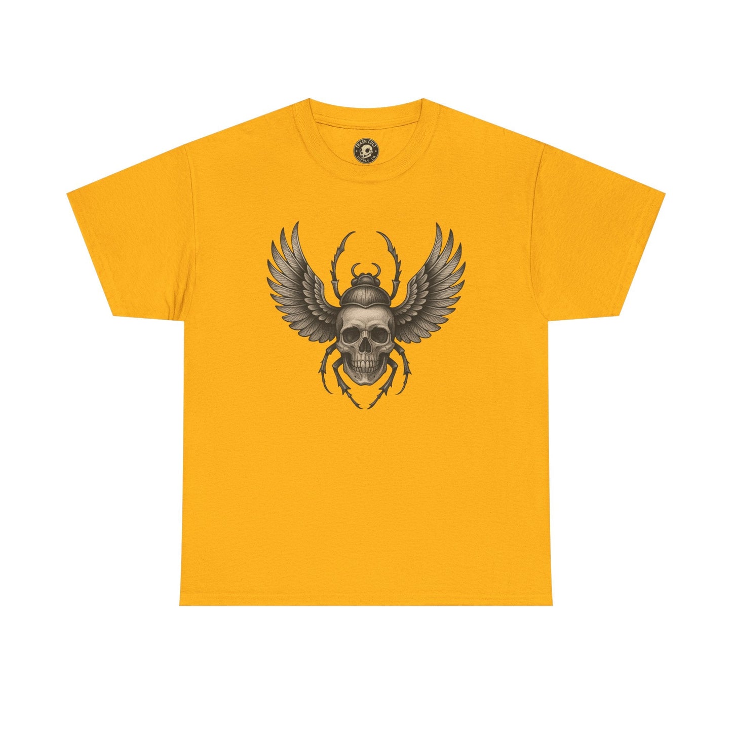 Winged Skull Scarab Shirt – Dark Gothic Beetle Graphic Tee – Gildan 5000 Unisex
