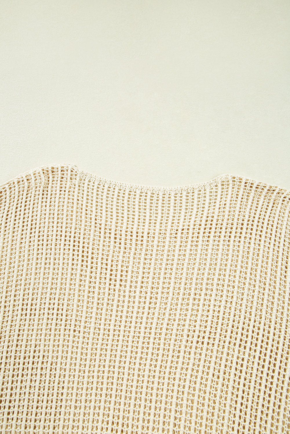 Parchment Hollow Out Knit Star Pattern Accent Plus Size Jumper