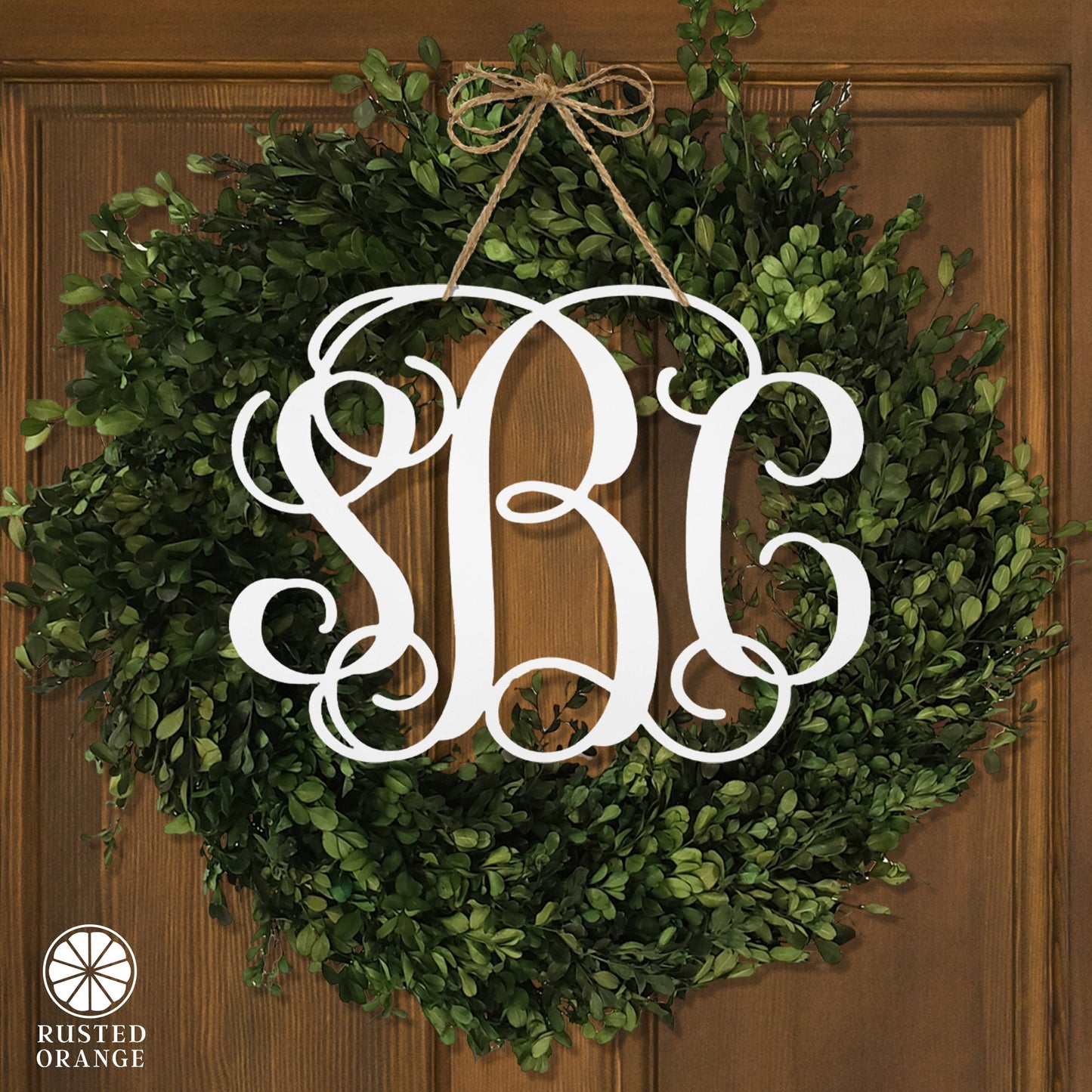 Fancy 3 Letter Monogram - 2 Sizes - Metal Wall Decor Family Monogram