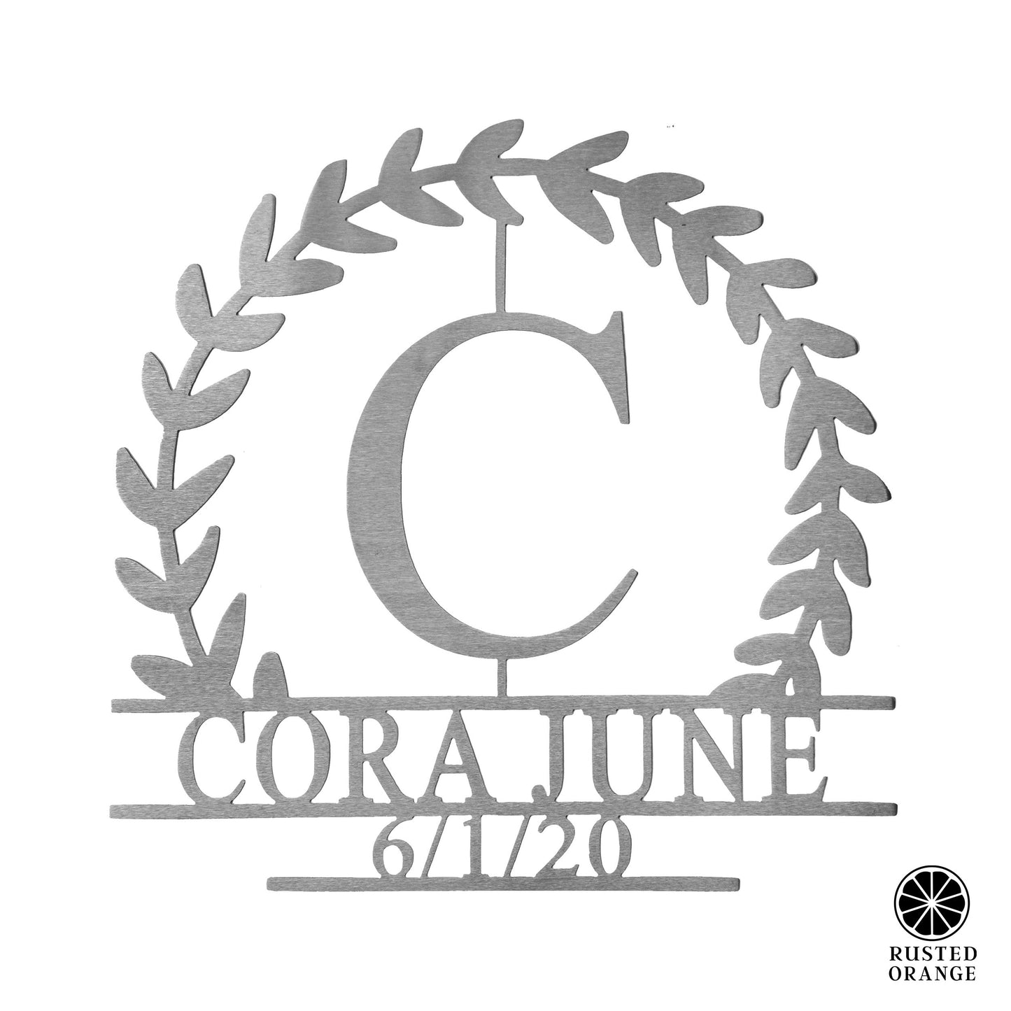 Magnolia Personalized Monogram - Custom Name Monogram Home Decor, Established Sign