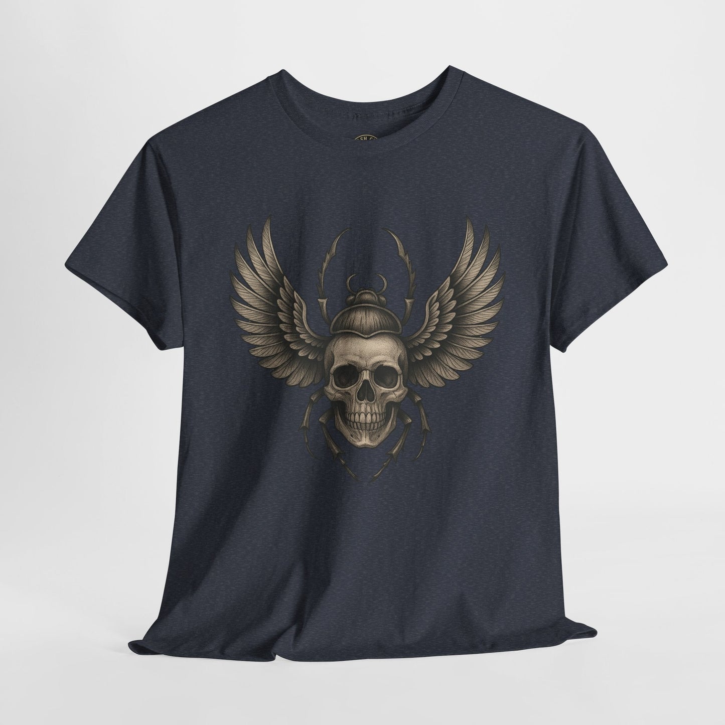 Winged Skull Scarab Shirt – Dark Gothic Beetle Graphic Tee – Gildan 5000 Unisex