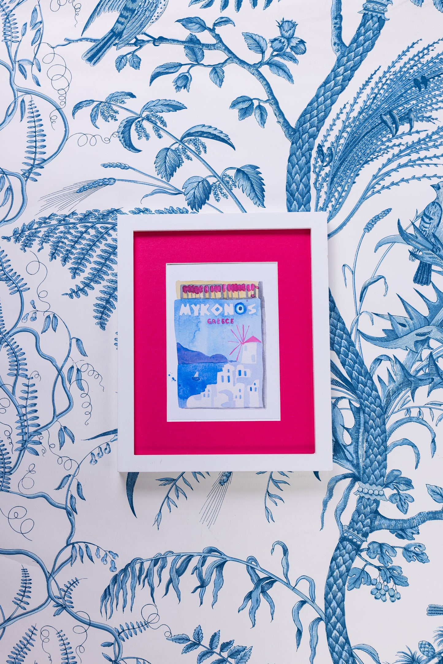 Mykonos Matchbook Art Print