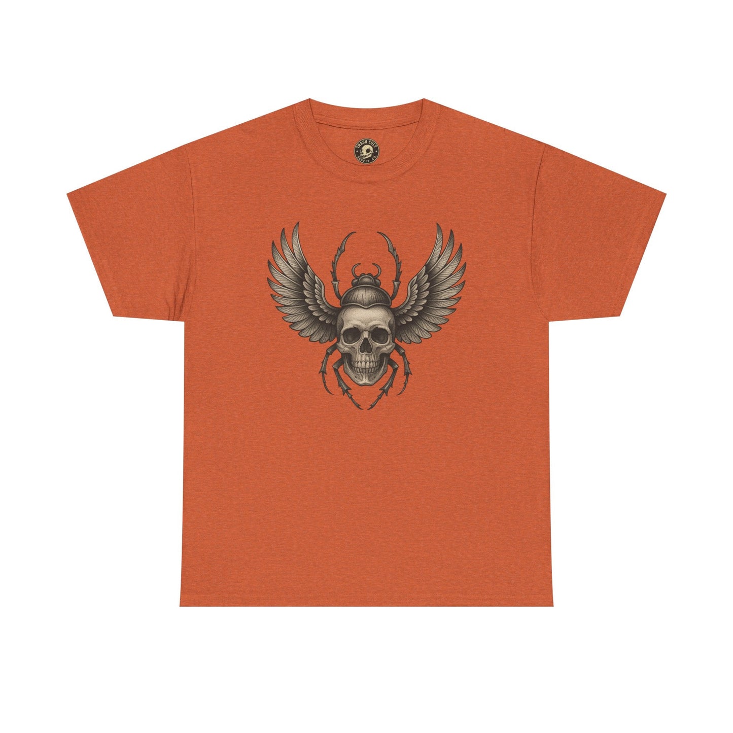 Winged Skull Scarab Shirt – Dark Gothic Beetle Graphic Tee – Gildan 5000 Unisex