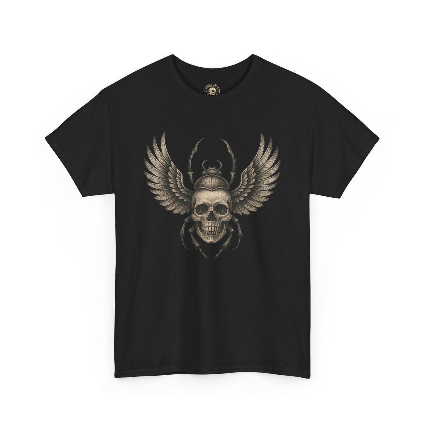 Winged Skull Scarab Shirt – Dark Gothic Beetle Graphic Tee – Gildan 5000 Unisex