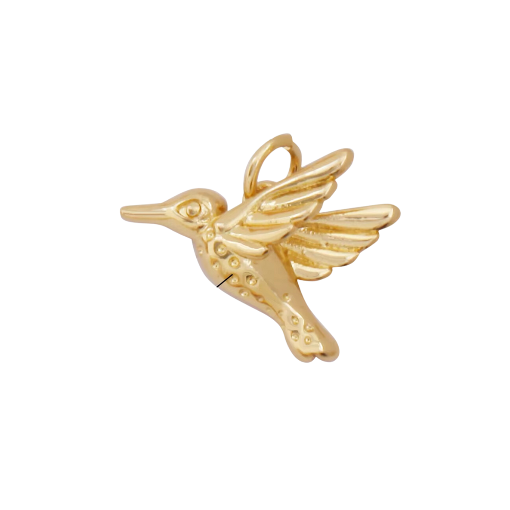 Golden Hummingbird Charm ~ Deep South Originals
