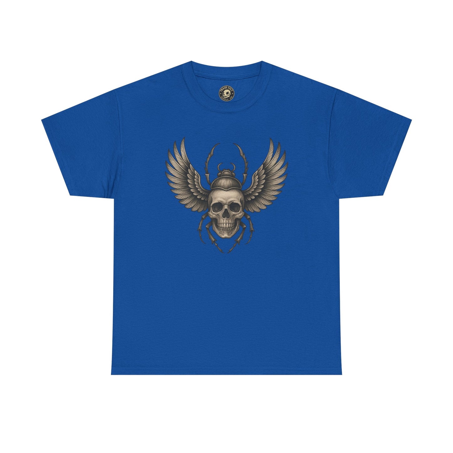 Winged Skull Scarab Shirt – Dark Gothic Beetle Graphic Tee – Gildan 5000 Unisex