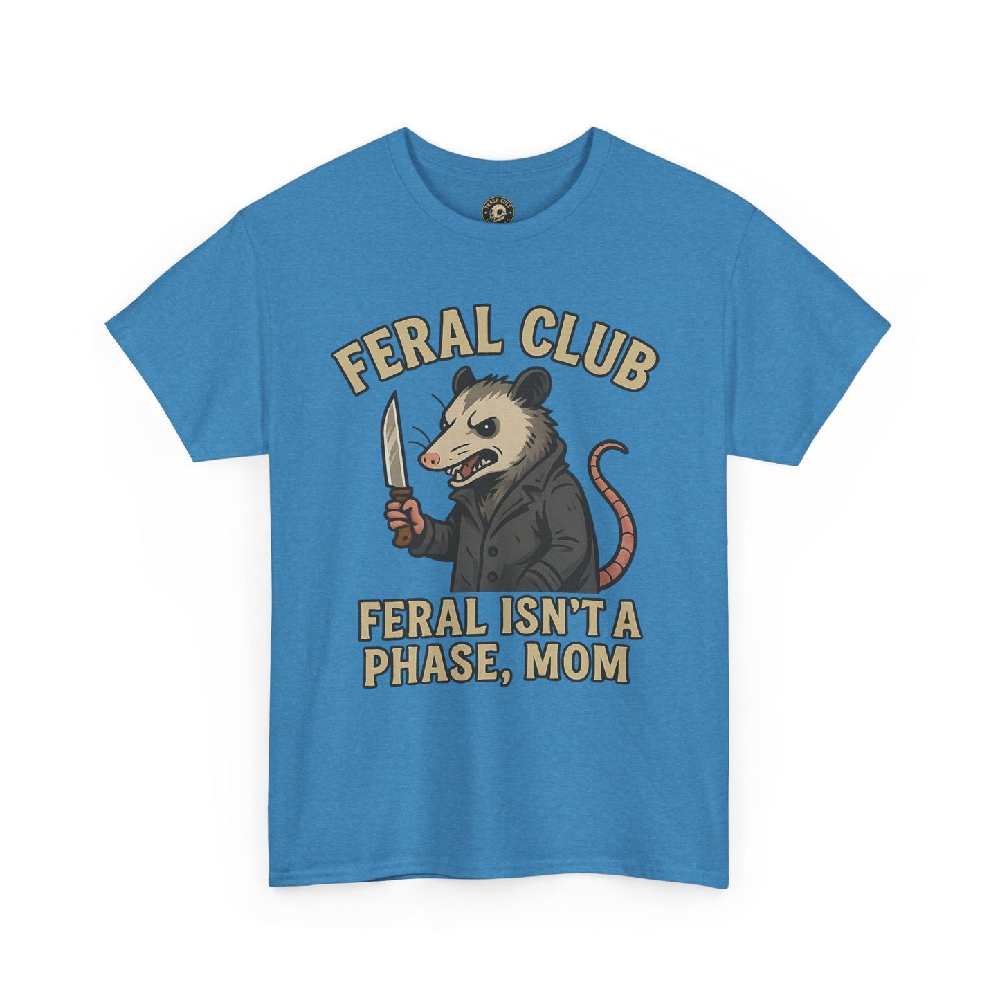 Feral Club Tee - Unisex Heavy Cotton Shirt, Funny Graphic T-Shirt, Gift for Mom, Casual Wear, Easygoing Lifestyle