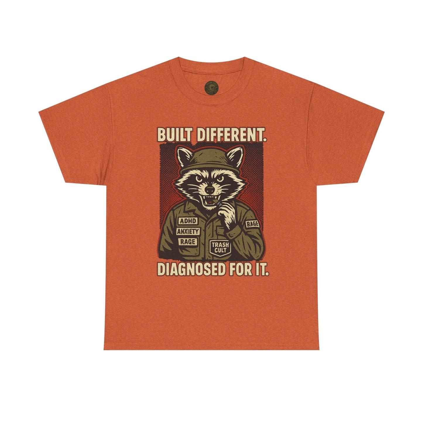 Built Different Diagnosed For It Military Raccoon Shirt – Gildan 5000