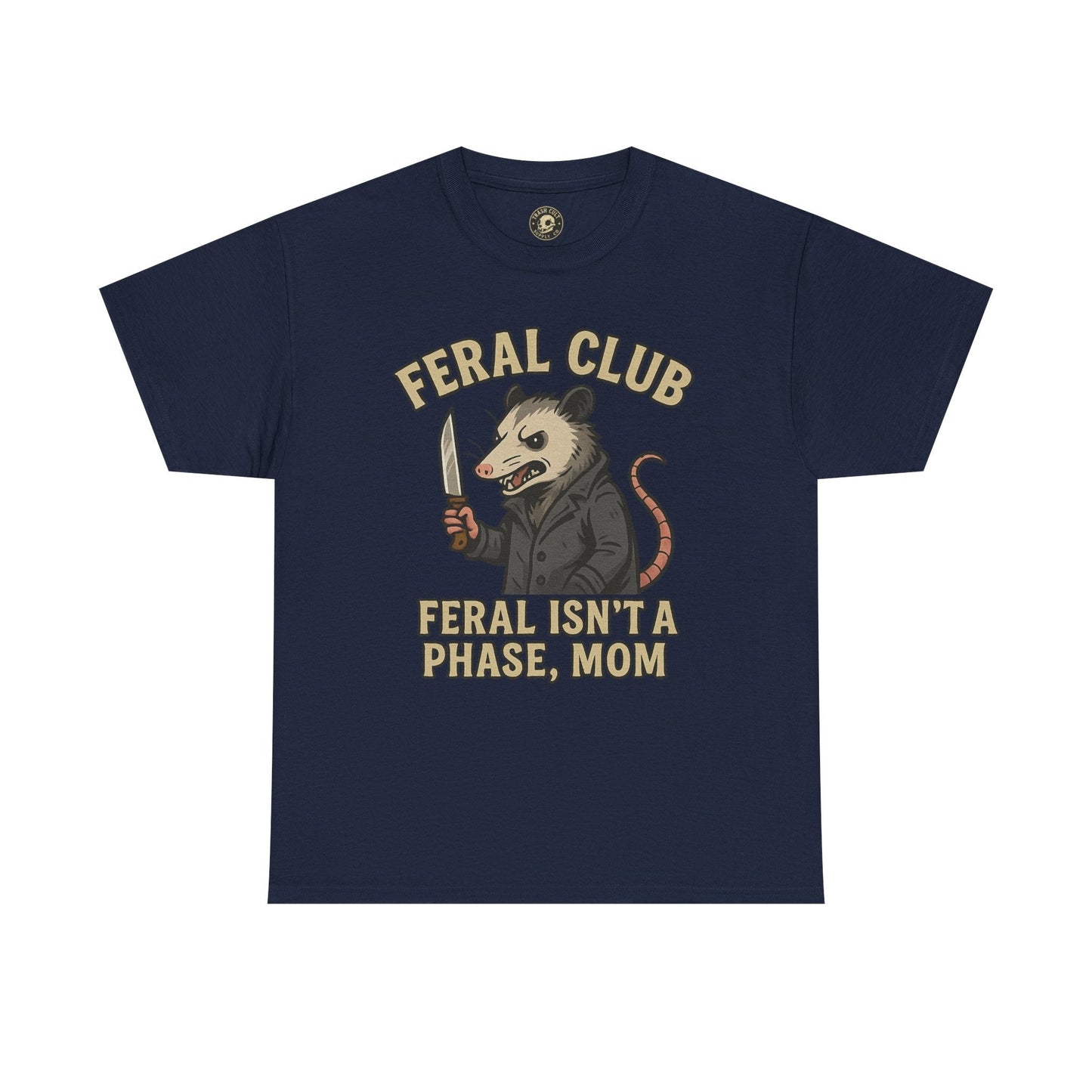 Feral Club Tee - Unisex Heavy Cotton Shirt, Funny Graphic T-Shirt, Gift for Mom, Casual Wear, Easygoing Lifestyle