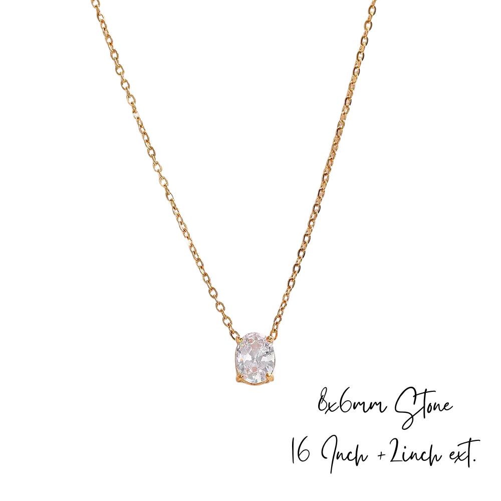 CZ Diamond Drop Necklace ~ Deep South Originals