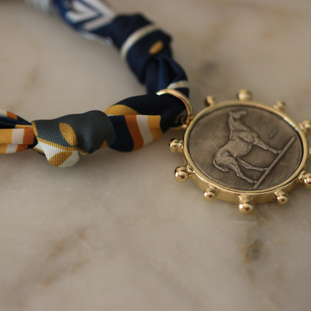 Derby Days Scarf Necklace Midnight