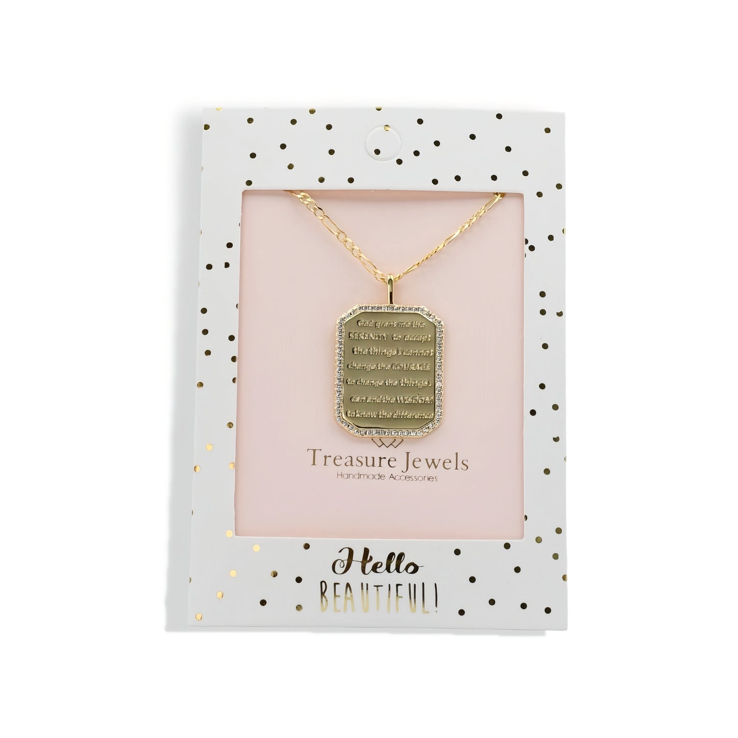 God Grant me Serenity Necklace Gold