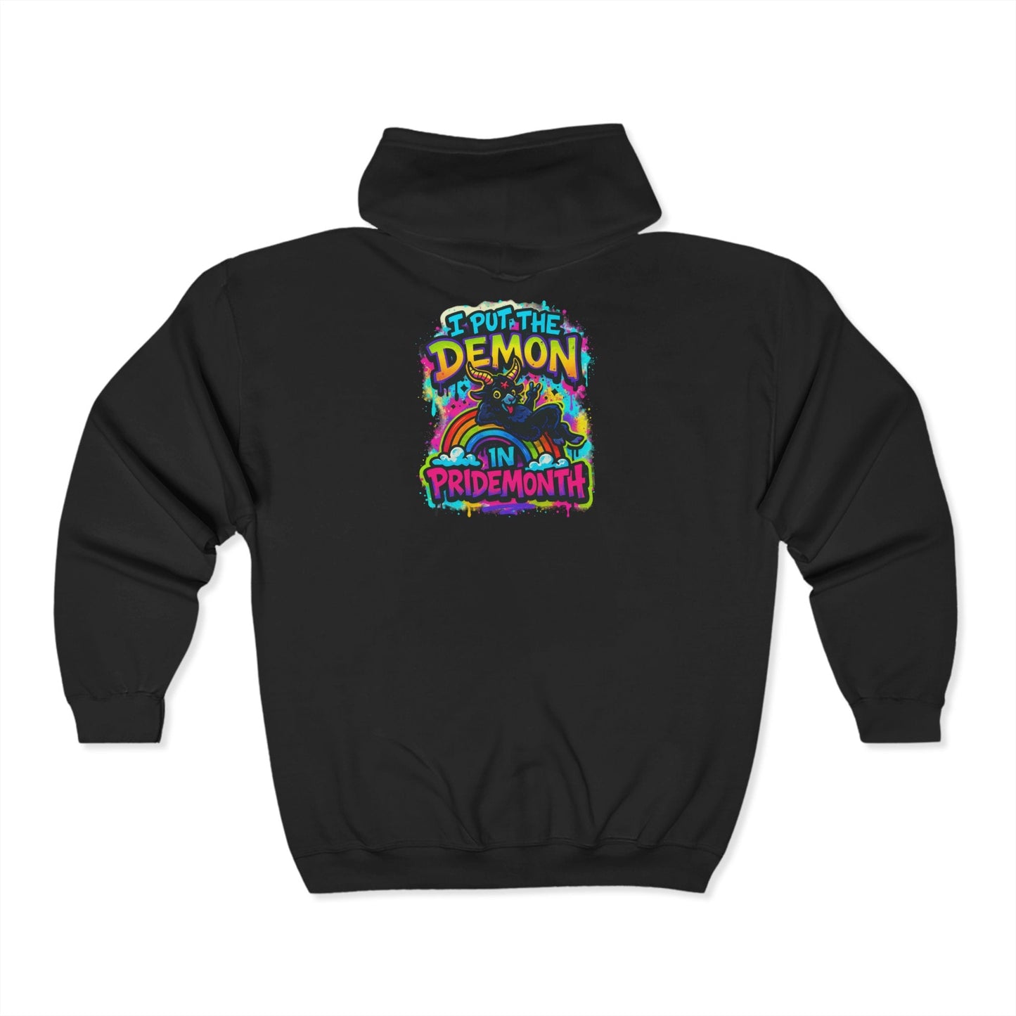 Gay Pride Full Zip Hoodie - Unisex Heavy Blend Sweatshirt, LGBTQ+ Fashion, Pride Month Apparel, Gift for LGBTQ Friends, Colorful Hoodie