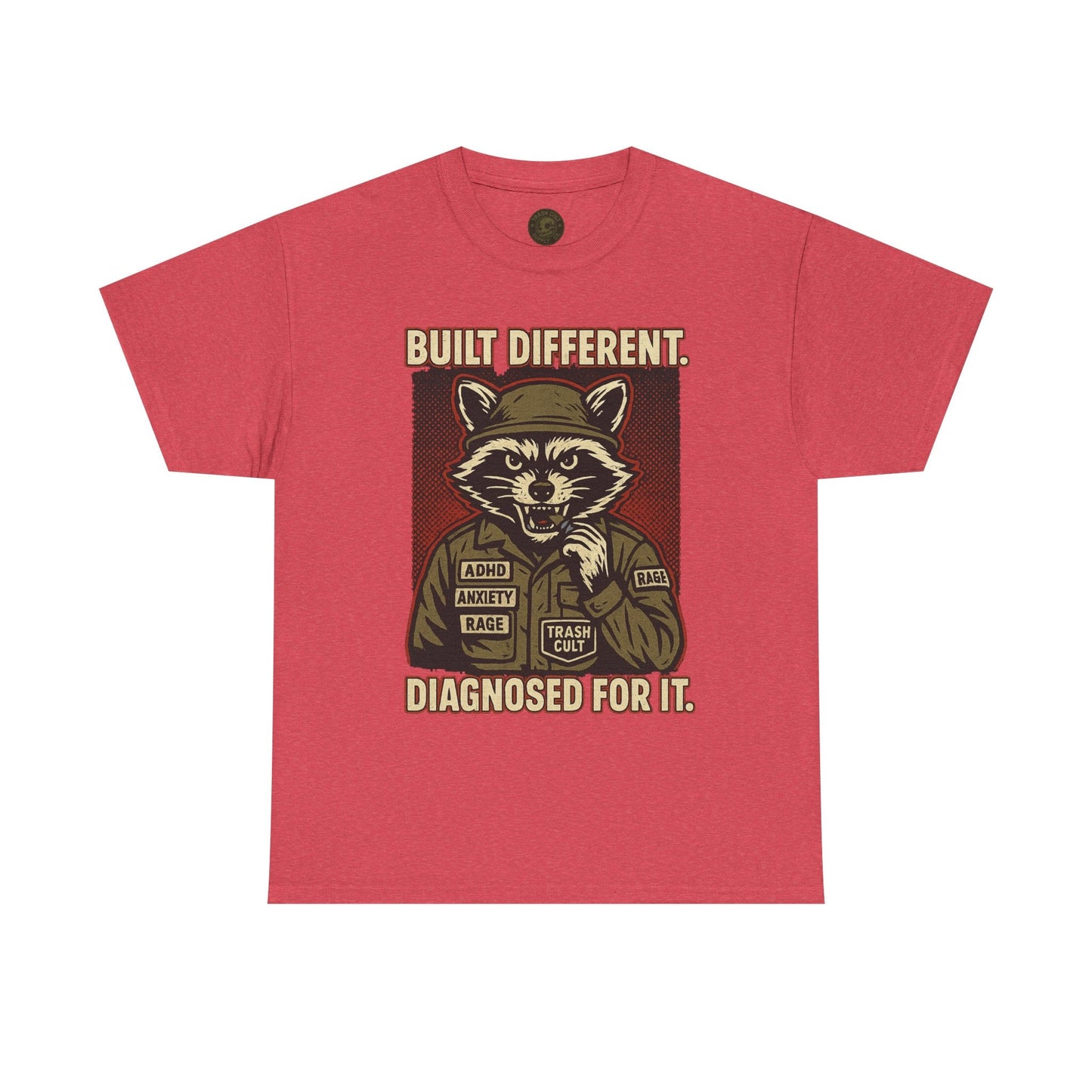 Built Different Diagnosed For It Military Raccoon Shirt – Gildan 5000