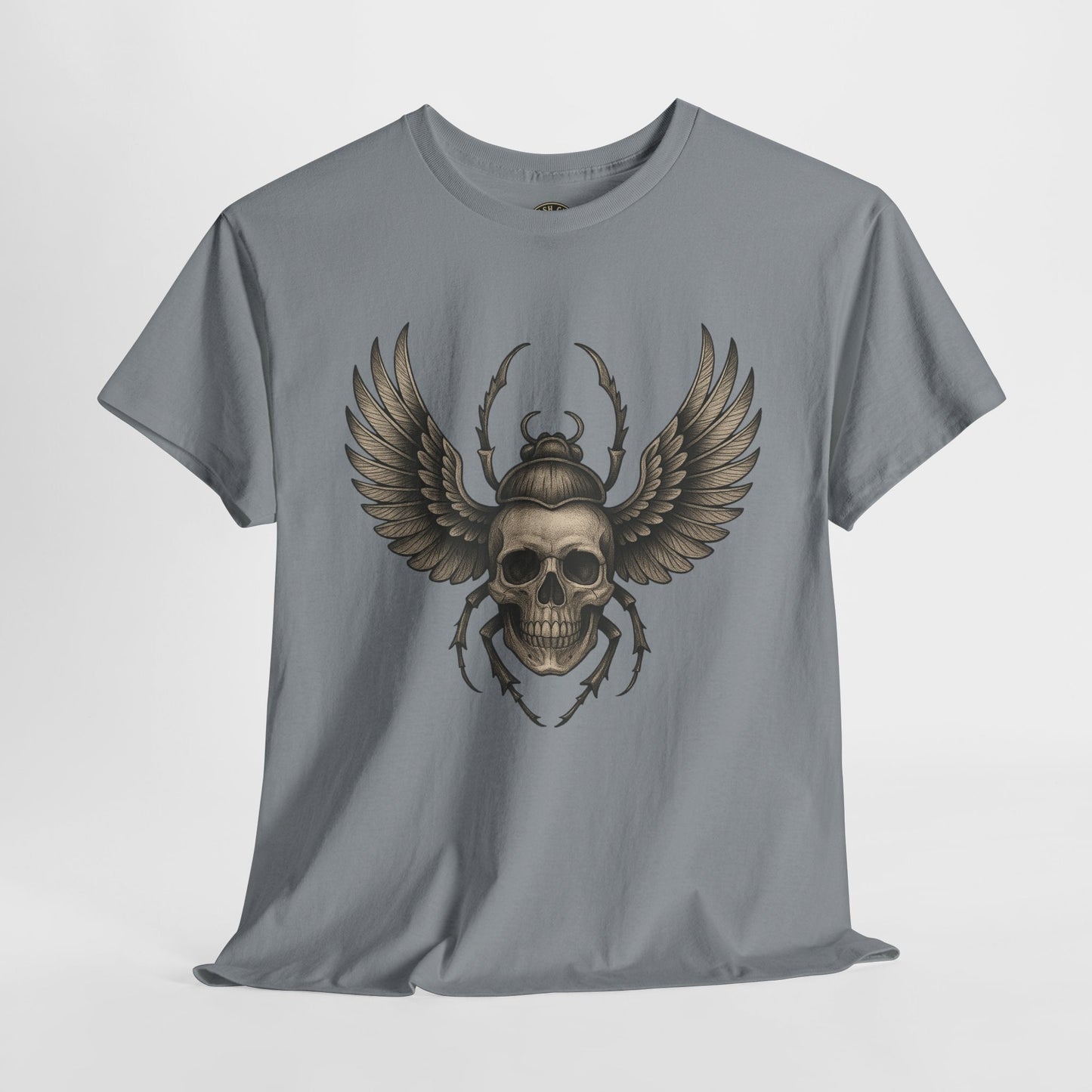Winged Skull Scarab Shirt – Dark Gothic Beetle Graphic Tee – Gildan 5000 Unisex