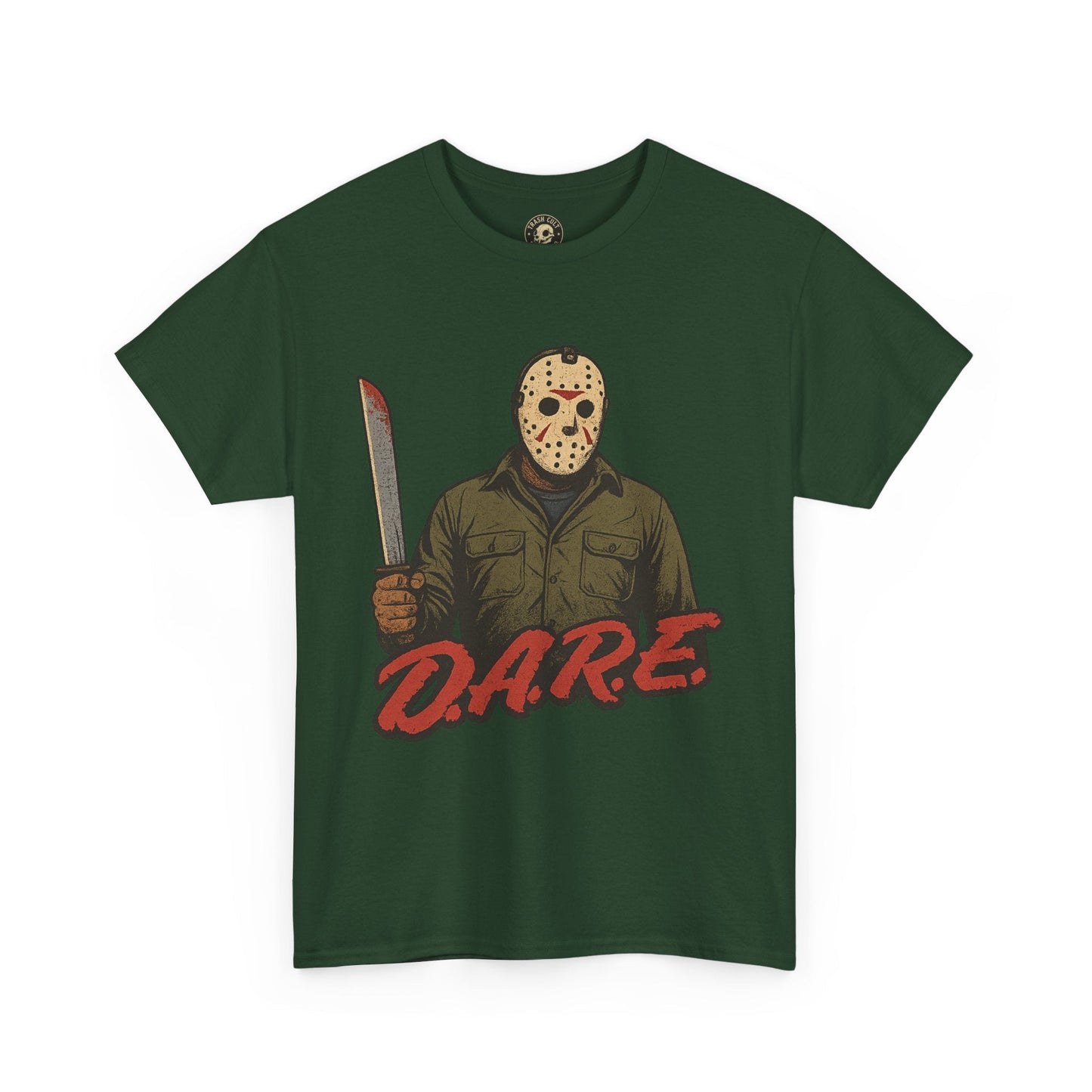 Jason Voorhees D.A.R.E. Parody Shirt – 1980s Horror Meme Tee | Gildan 5000 Slasher Graphic