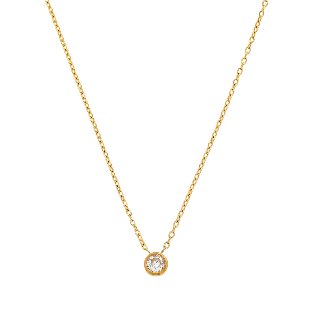 Luna Pendant Necklace 18K Gold Non Tarnish Water Resistant