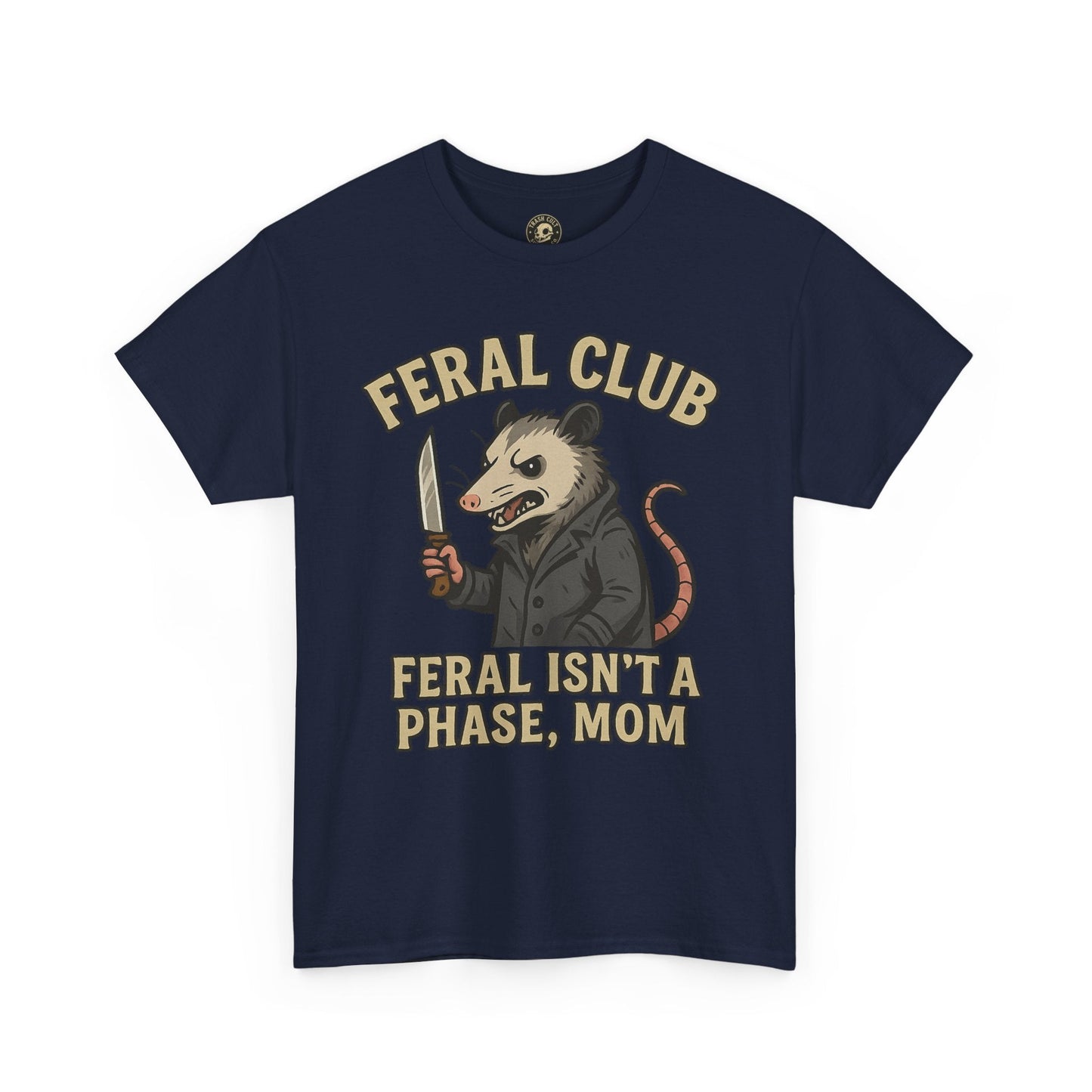 Feral Club Tee - Unisex Heavy Cotton Shirt, Funny Graphic T-Shirt, Gift for Mom, Casual Wear, Easygoing Lifestyle
