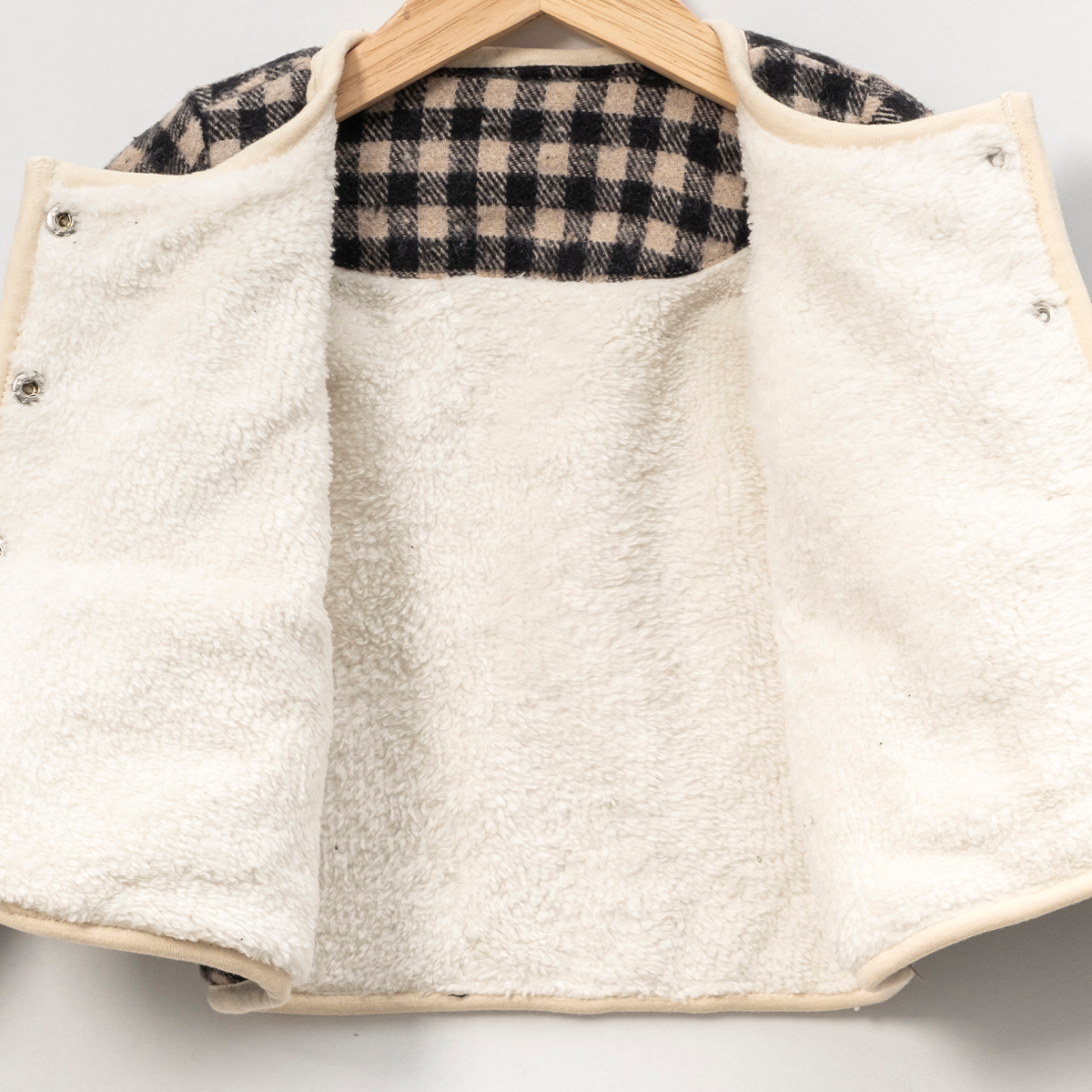Baby Checkered Jacket | Soft Lined Long Sleeve Outerwear