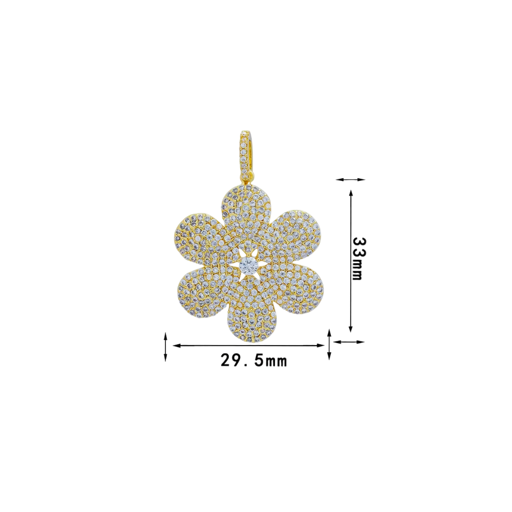 Dazzle Bloom Charm - 14k Gold Plated