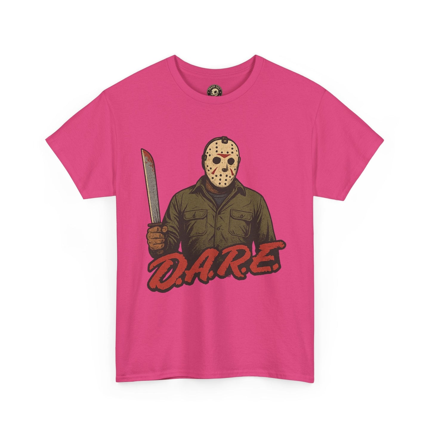 Jason Voorhees D.A.R.E. Parody Shirt – 1980s Horror Meme Tee | Gildan 5000 Slasher Graphic