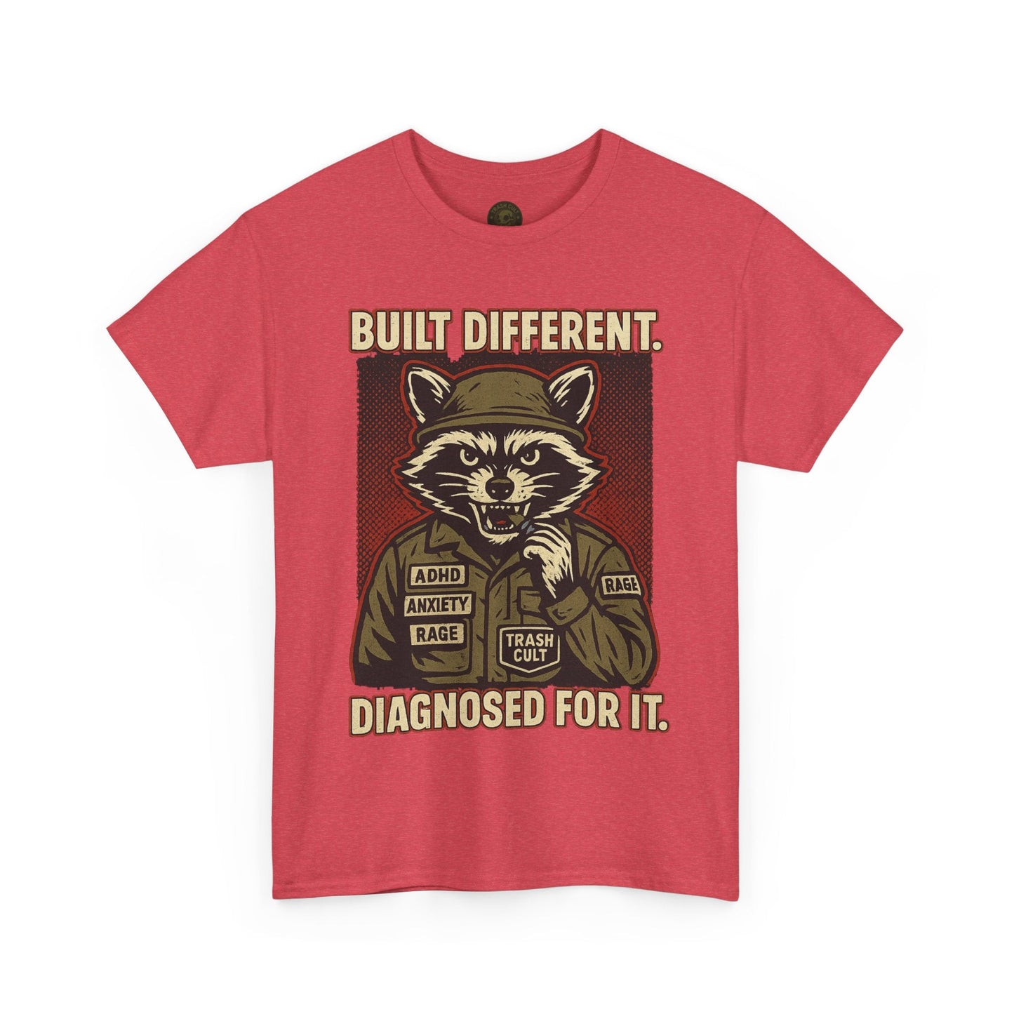Built Different Diagnosed For It Military Raccoon Shirt – Gildan 5000