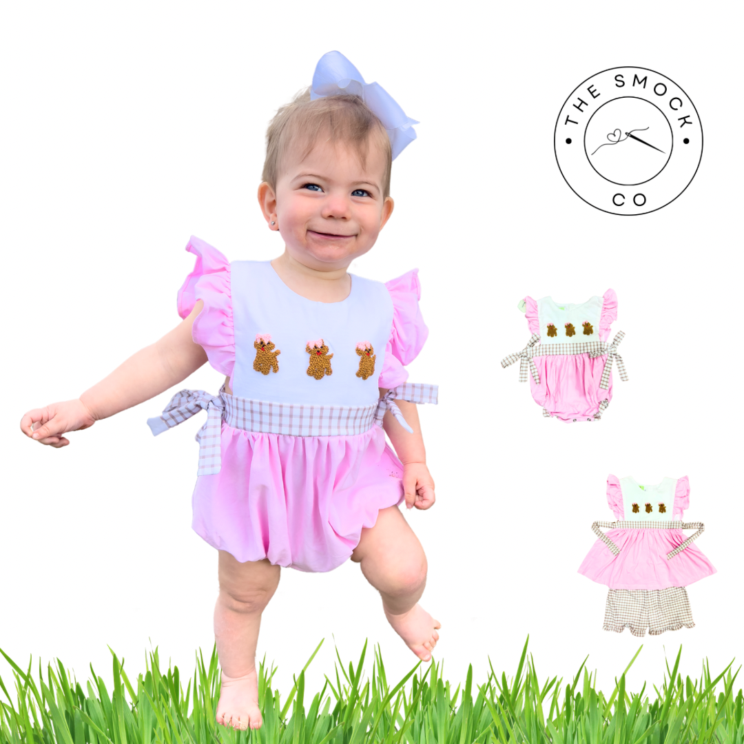 Pink French Knot Short Set