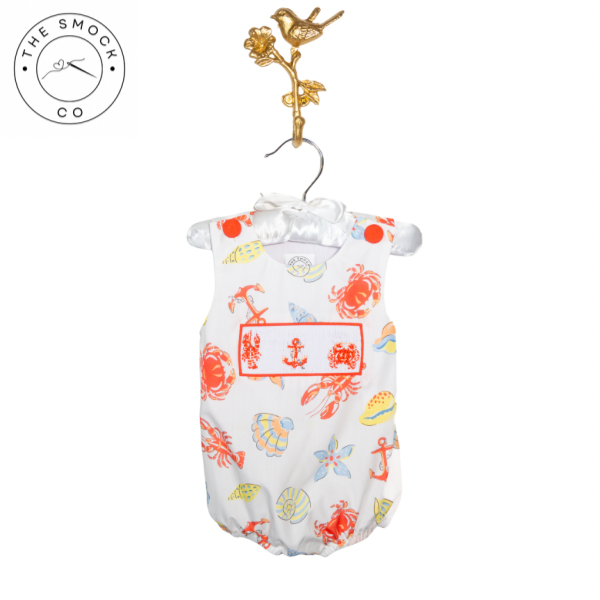 Nautical Beings Hand smocked Boy Bubble