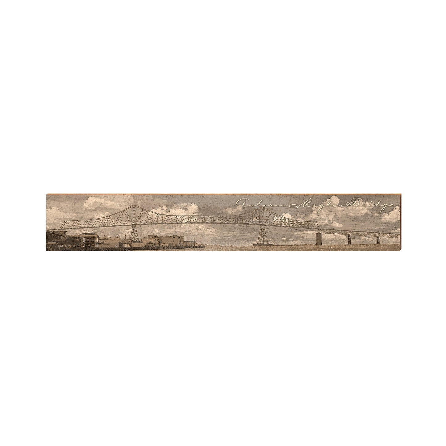 Astoria Megler Bridge Stretch Home Decor Art Print on Real Wood Each