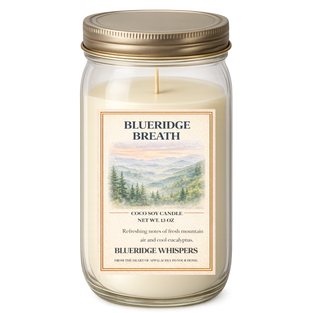 Blueridge Breath – Mountain Mist | Hand-Poured Fresh Mountain Air Candle
