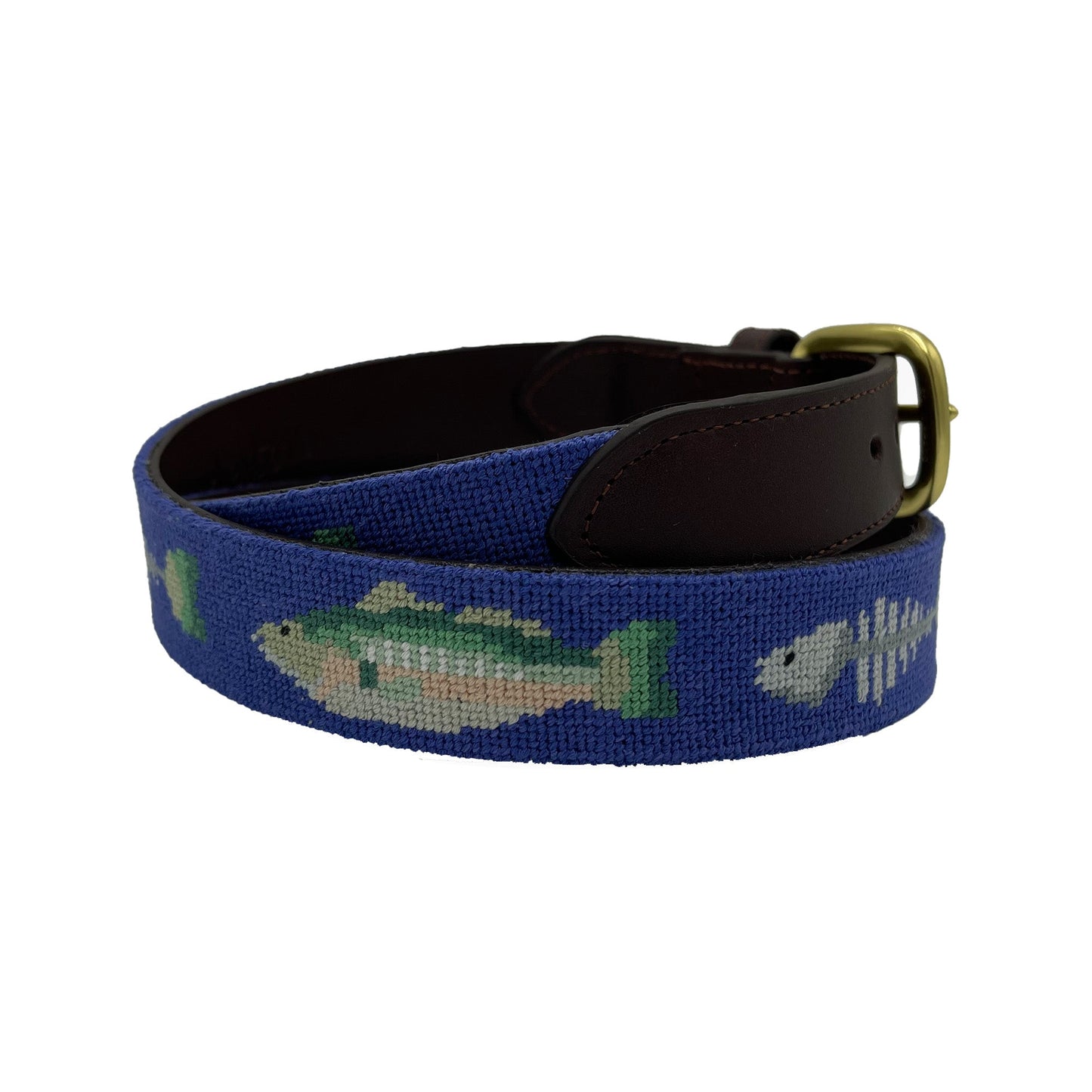 Bonefish Fishing Needlepoint Belt