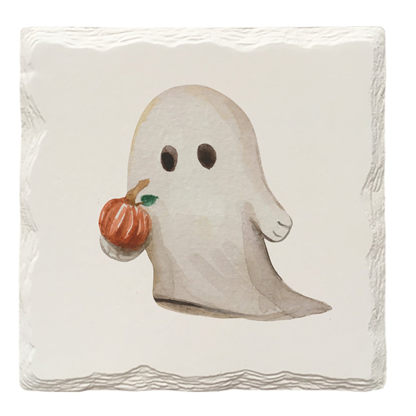 Halloween Watercolor Ghost | Drink Coaster Set