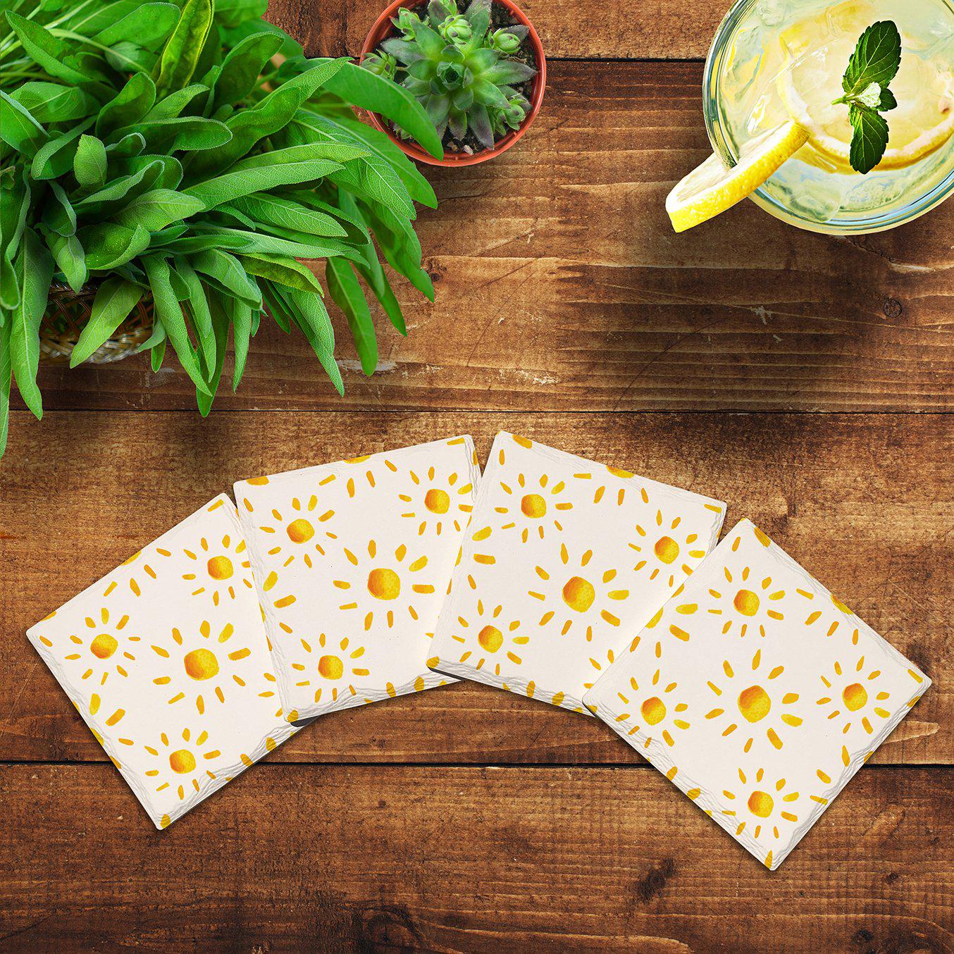 Sun Pattern | Drink Coaster Set