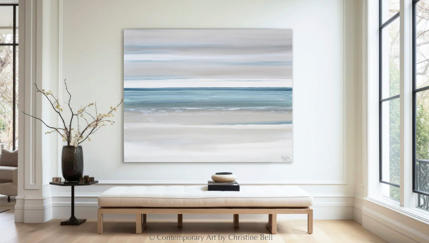 "Marine Layer II" GICLÉE PRINT, Modern Coastal Abstract Ocean Seascape Painting