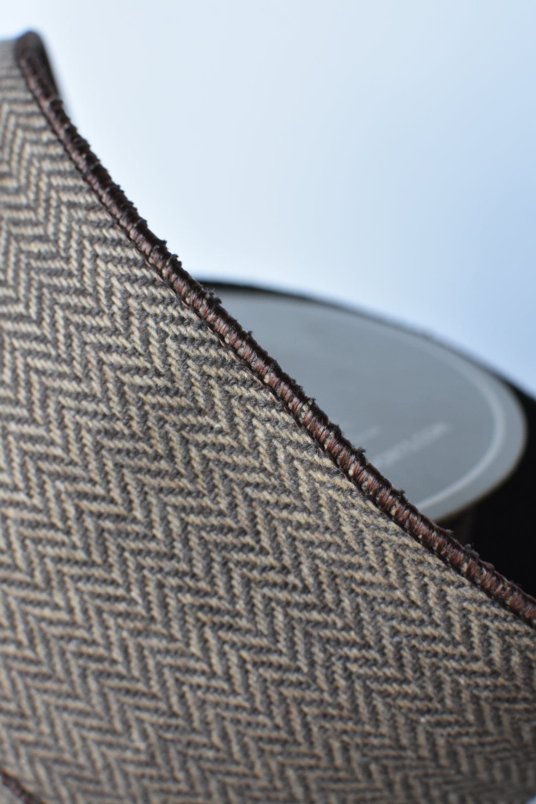 4" x 10yd Brown/Tan Woven Herringbone Ribbon
