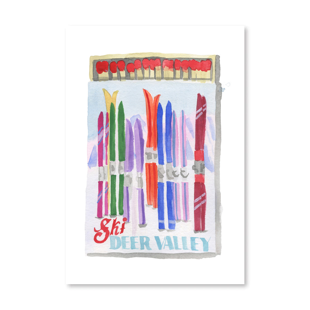 Deer Valley Matchbook Art Print