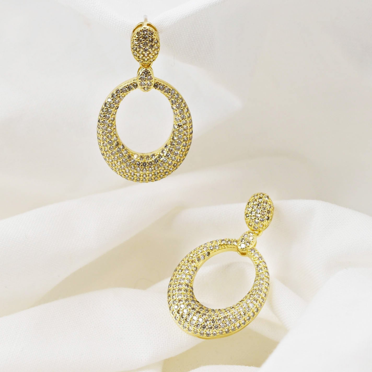 Gleaming Pave Earrings R12
