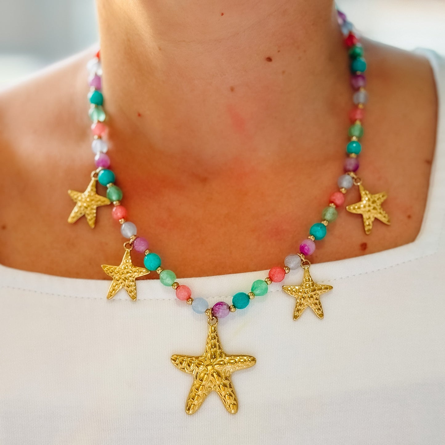 Down by the Sea Beaded Necklace